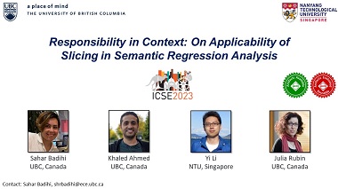 Responsibility in Context: On Applicability of Slicing in Semantic Regression Analysis