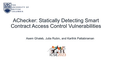 AChecker: Statically Detecting Smart Contract Access Control Vulnerabilities
