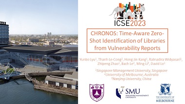 Chronos: Time-Aware Zero-Shot Identification of Libraries from Vulnerability Reports