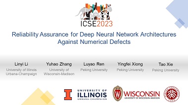 Reliability Assurance for Deep Neural Network Architectures Against Numerical Defects