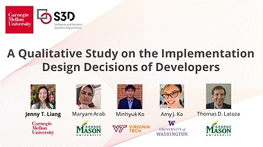 A Qualitative Study on the Implementation Design Decisions of Developers