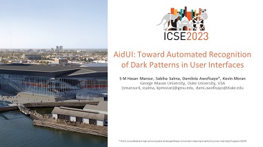 AidUI: Toward Automated Recognition of Dark Patterns in User  Interfaces