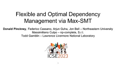 Flexible and Optimal Dependency Management via Max-SMT